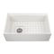Nantucket Sinks 30-inch Workstation Fireclay Apron Sink Side Drain White T-PS30W - alternate 4